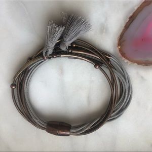 Copper and grey magnetic bracelet